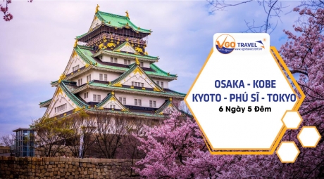 Tour tết nguyên đán 2023: Osaka – Kobe – Kyoto- Phú Sĩ –- Tokyo  6N5Đ