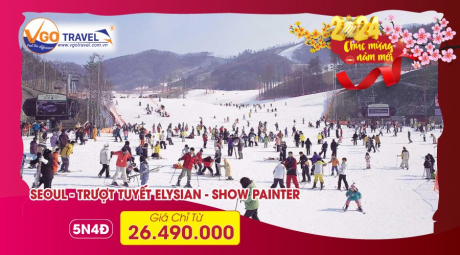 Tour tết Hàn Quốc: Seoul – Trượt tuyết Elysian – Show Painter 5N4Đ